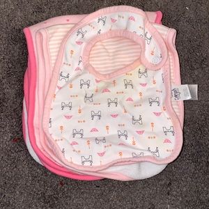 Girl bib/burp towels